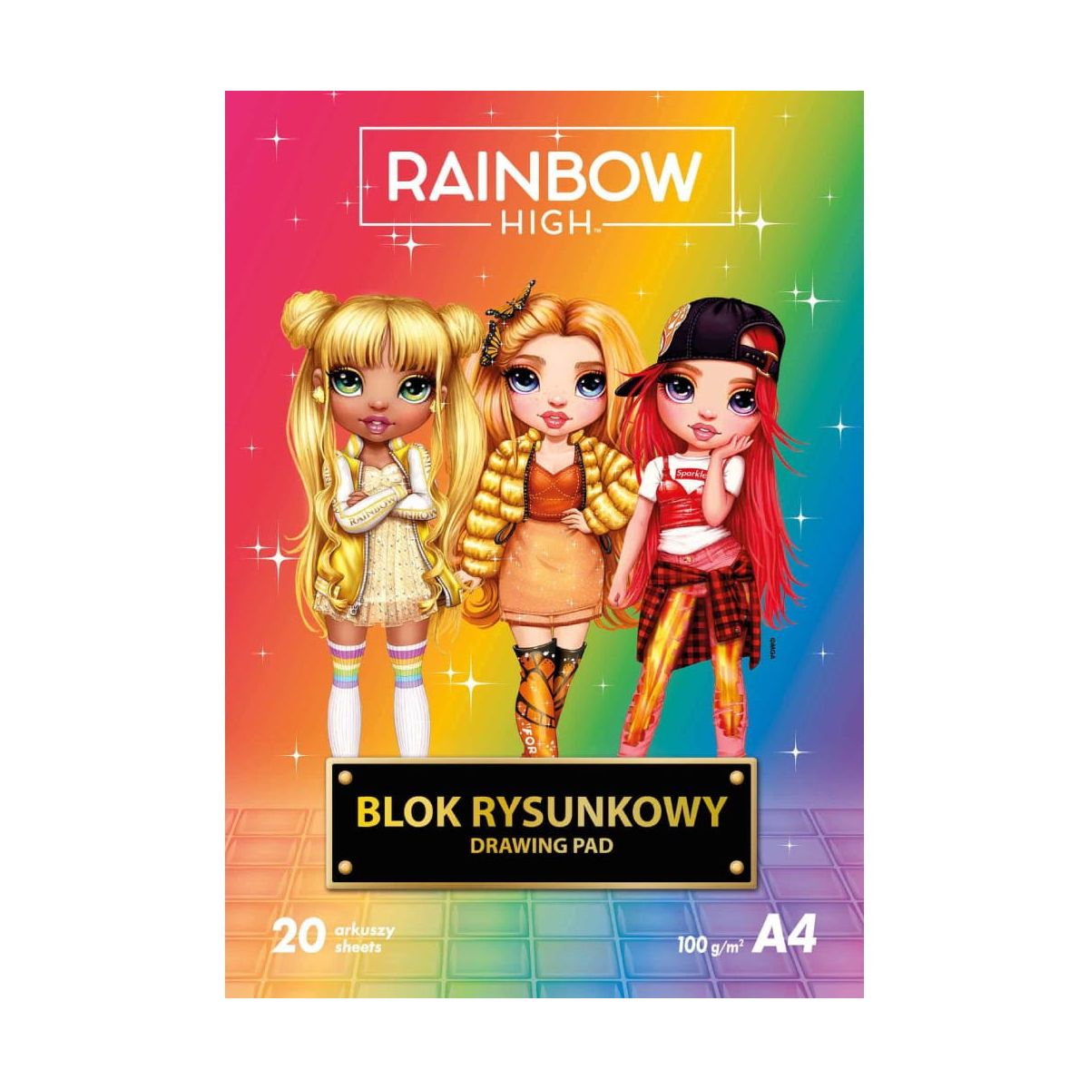 Blok rysunkowy Astrapap RAINBOW HIGH A4 biały 20k (106022001)