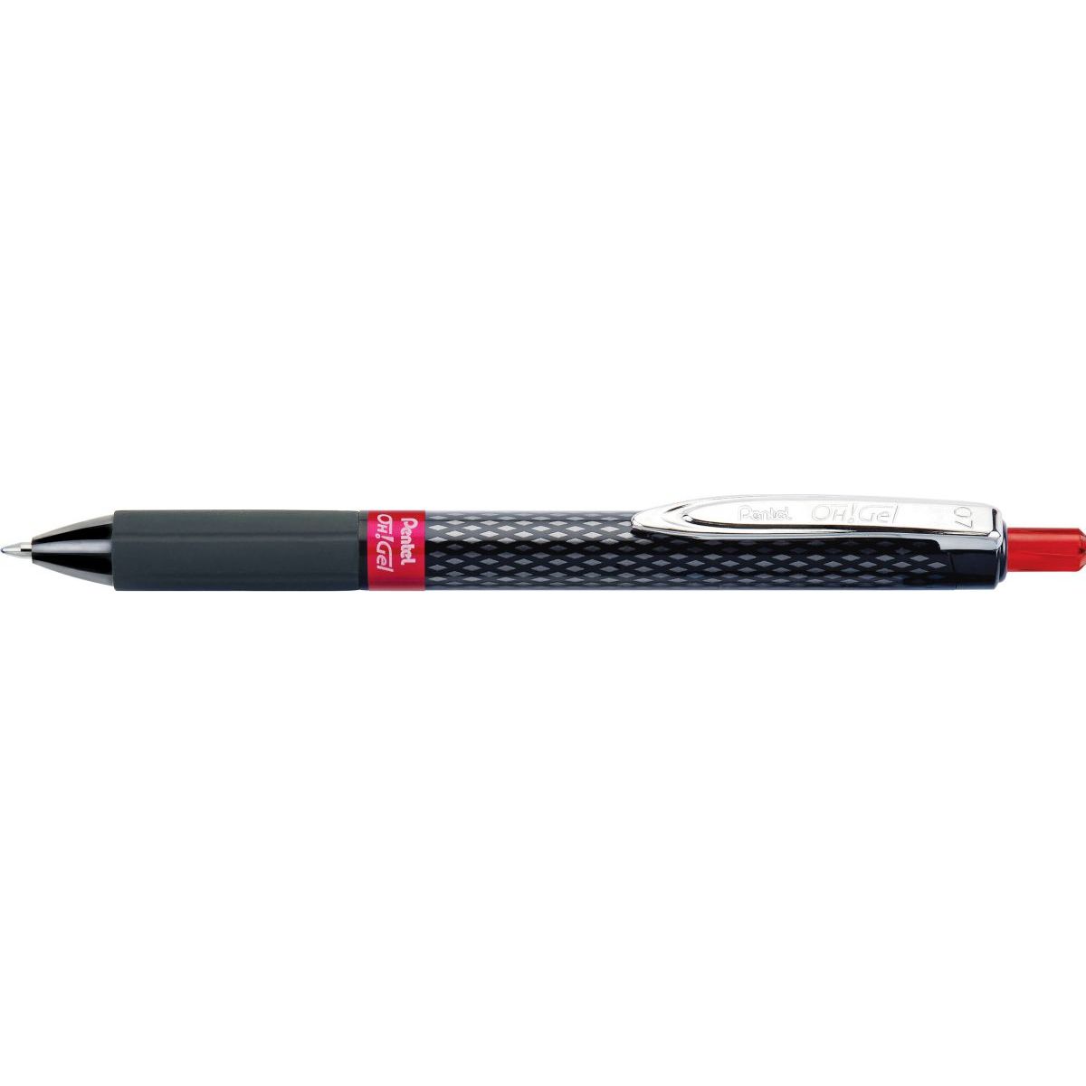 Długopis żelowy Pentel Oh!Gel K497 czerwony 0,35mm