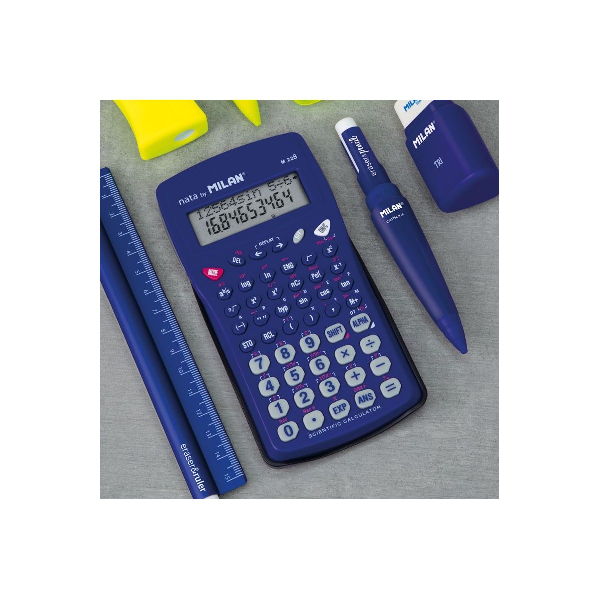 Kalkulator naukowy M228 ACID niebieski Milan (159005BBL)