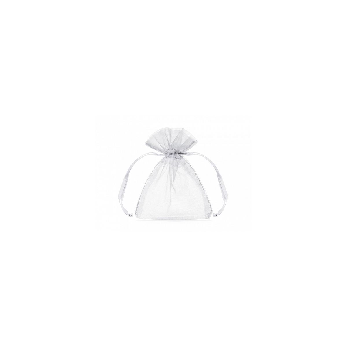 Organza Partydeco Woreczki z organzy, białe, 10cm biały (WRG5-008-10)