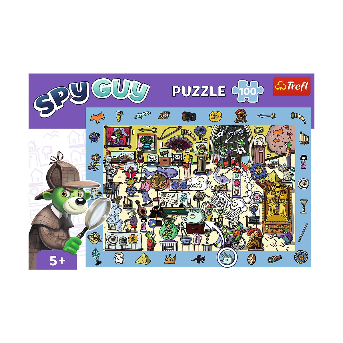 Puzzle Trefl Rodzina Treflików Spy Guy - Muzeum 100 el. (15595)