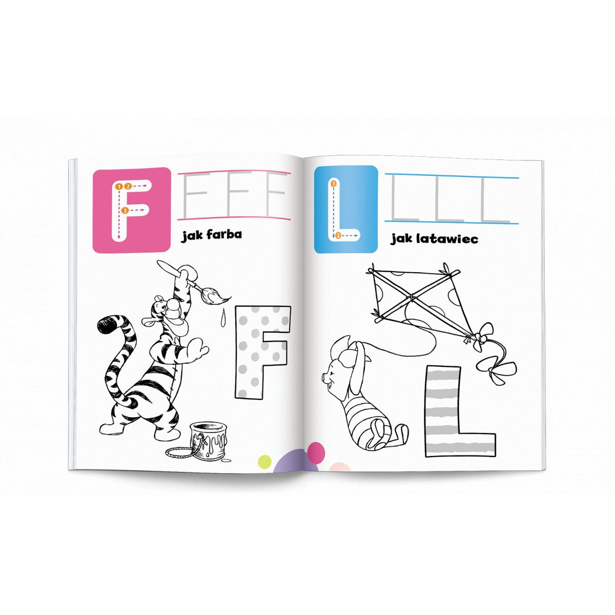 Książka dla dzieci Disney Uczy. Kubuś i Przyjaciele. Alfabet do kolorowania Ameet (UKO 9301)
