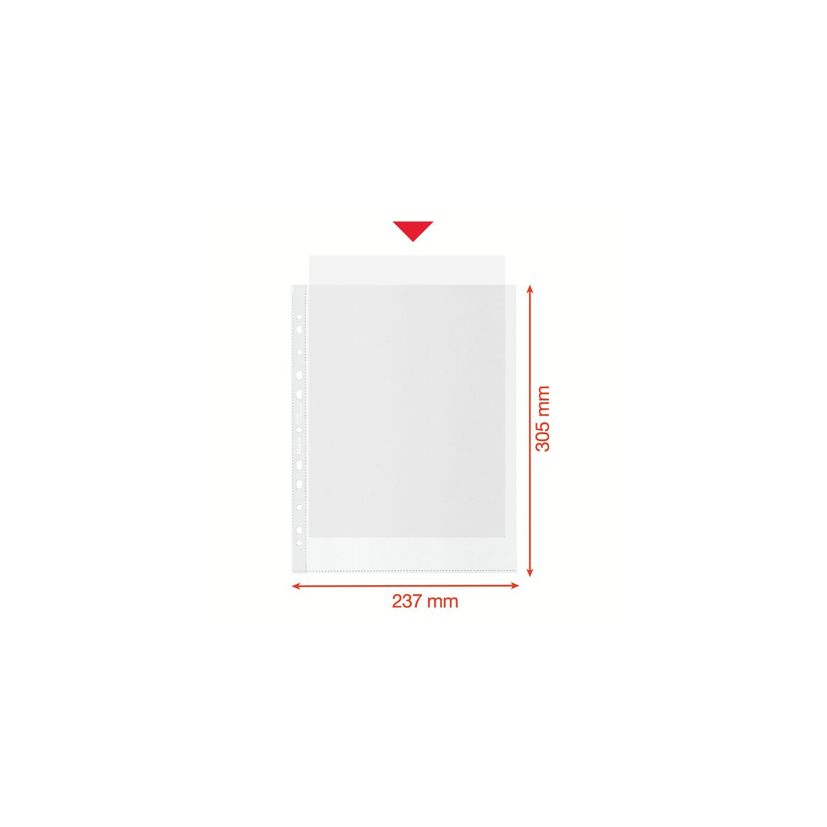 Koszulki na dokumenty Esselte Recycled Maxi groszkowa A4 kolor: bezbarwny typu U 70 mic. (627502)