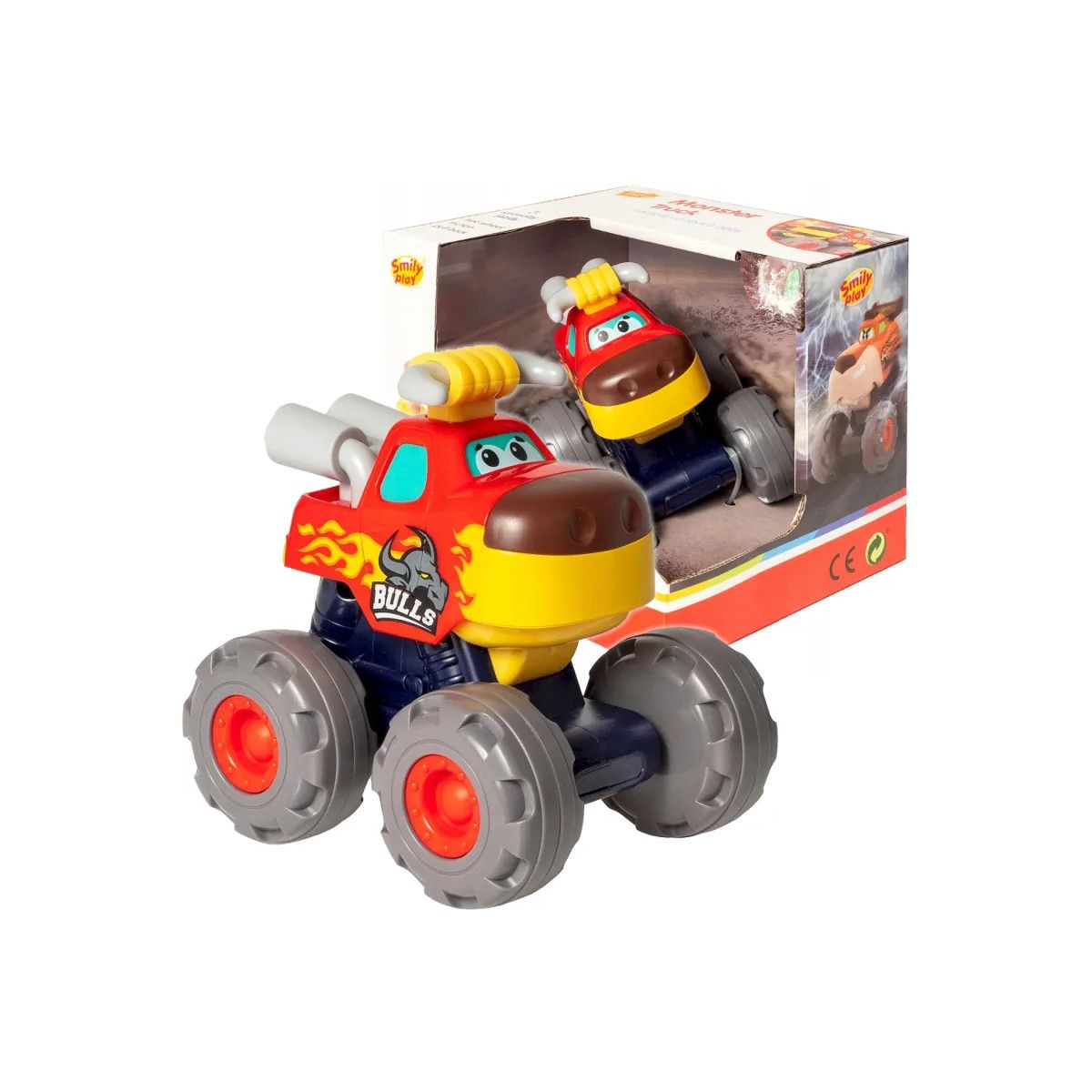 Samochód Play Monster Truck Auto Bull Byk Czerwony Smily Play (SP84358)