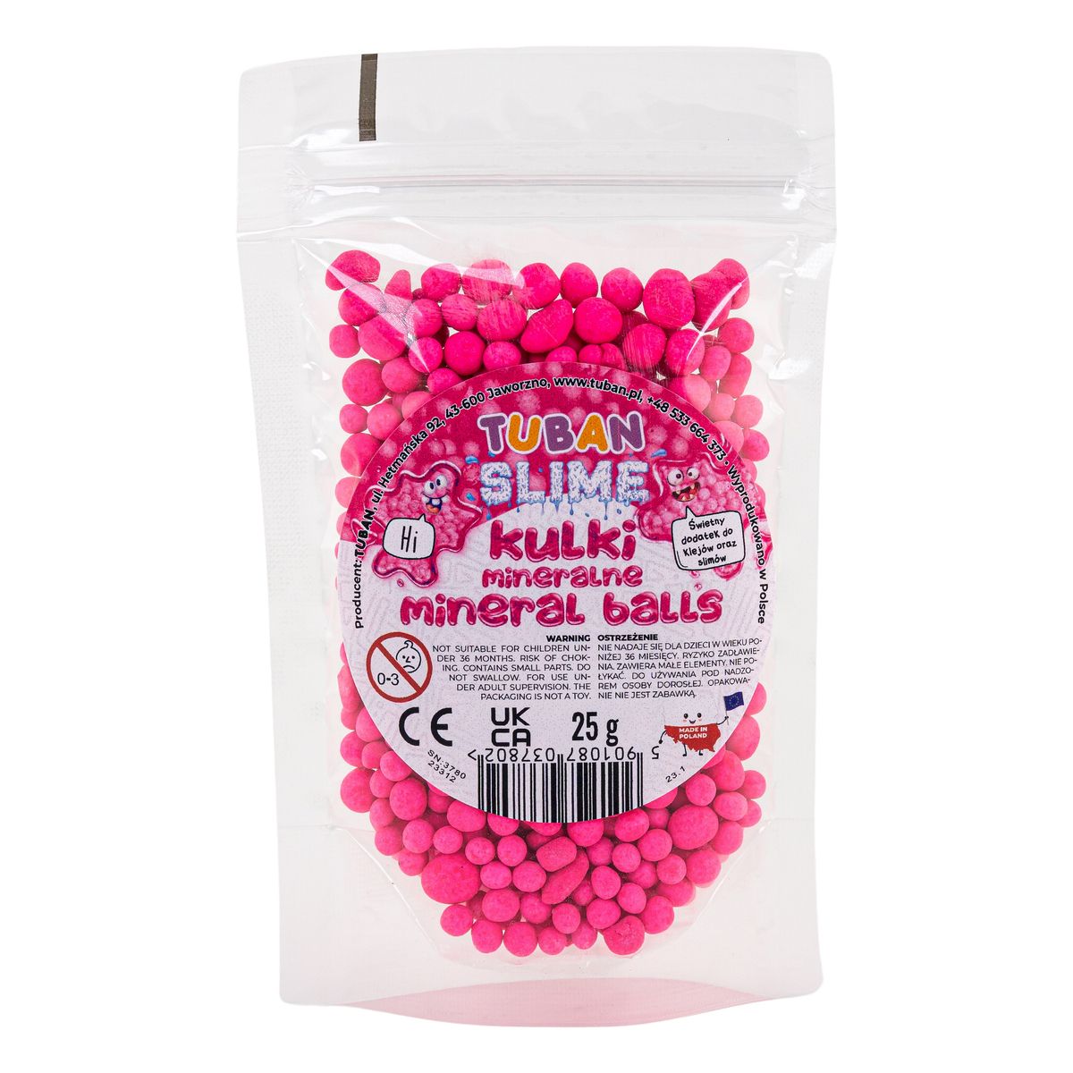 Glut Kulki mineralne 25g różowe Tuban (TU3780)