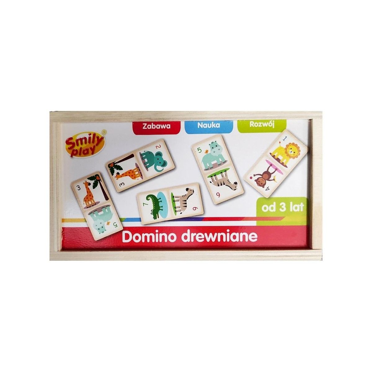 Gra logiczna Smily Play domino drewniane (SPW83797)