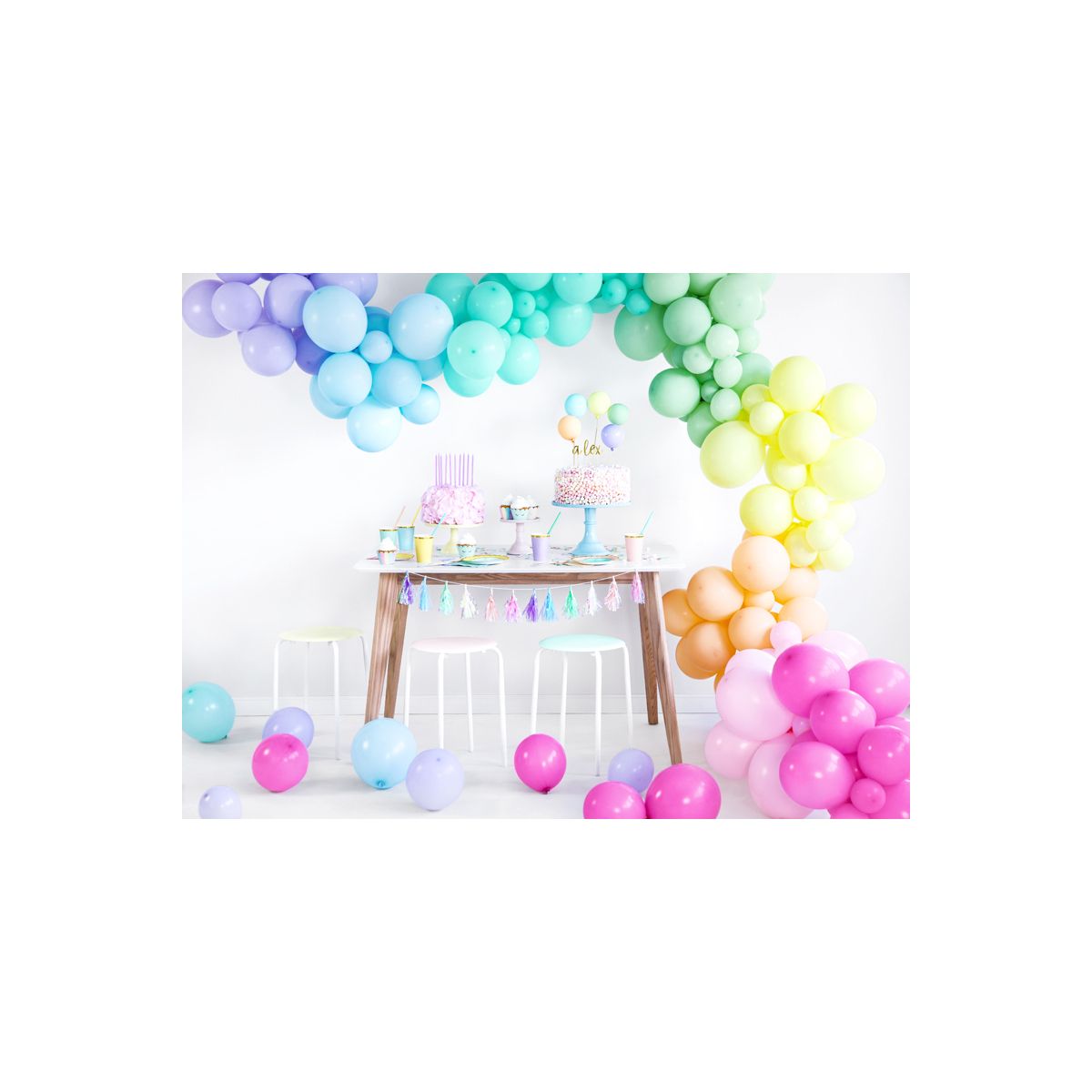 Balon gumowy Partydeco Strong Pastel Pale Pink 100 szt. (SB14P-081B)