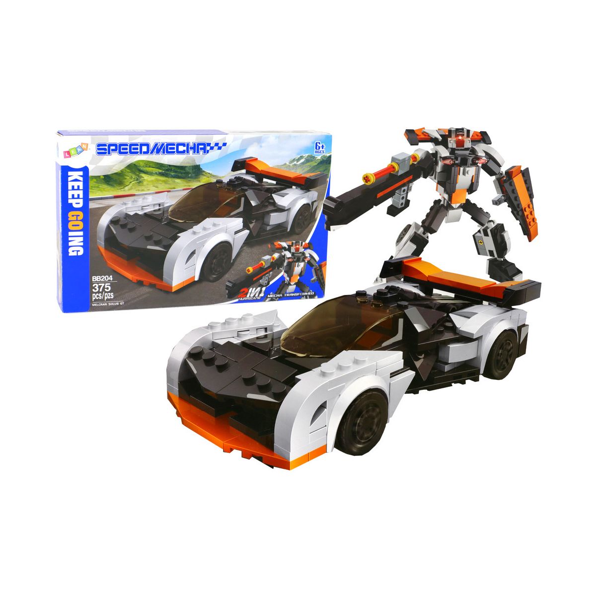 Klocki konstrukcyjne Lean Pojazd Auto Sportowe Robot Melcran Solus GT375 el. (16564)