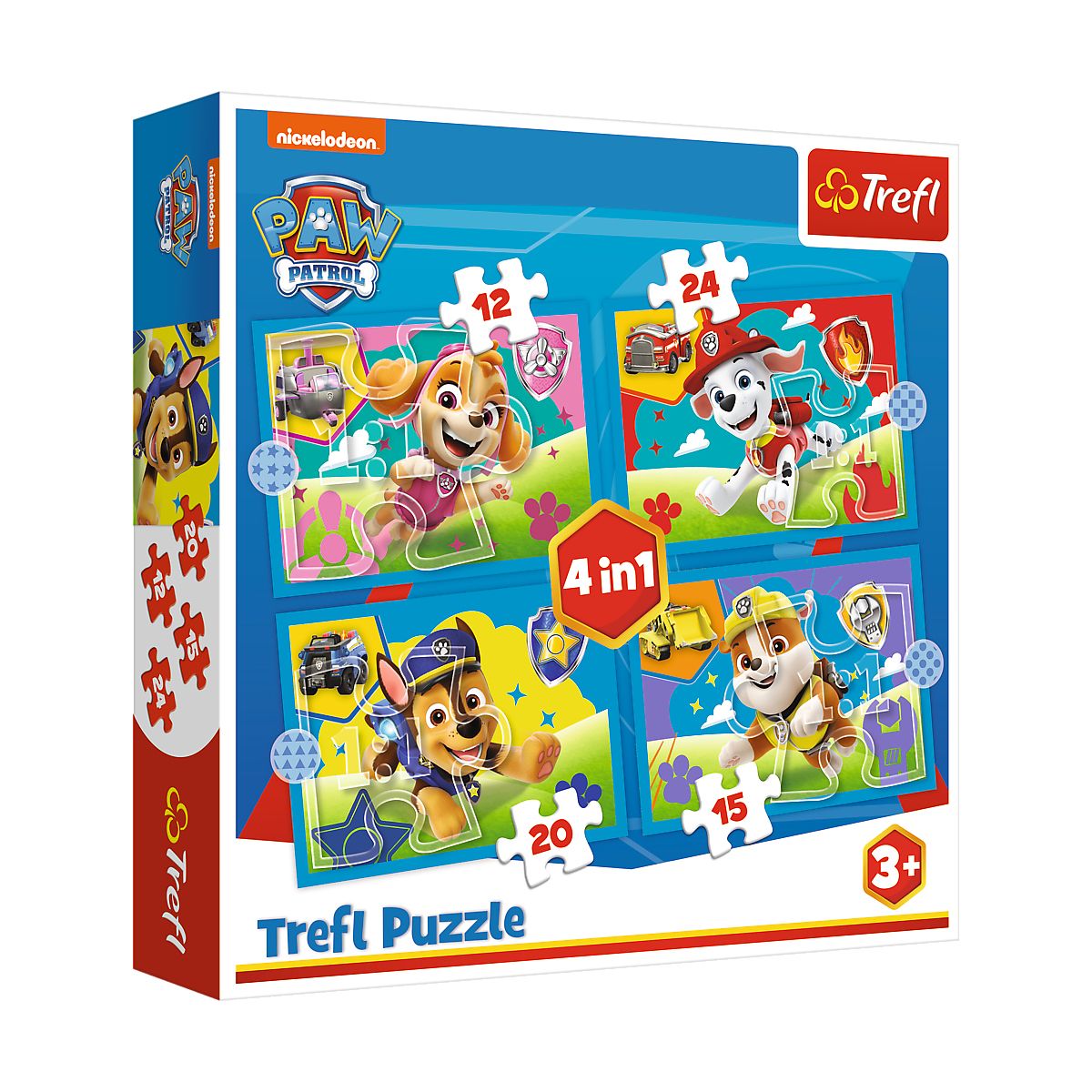 Puzzle Trefl Paw Patrol Biegnące Pieski 4w1 el. (34628)