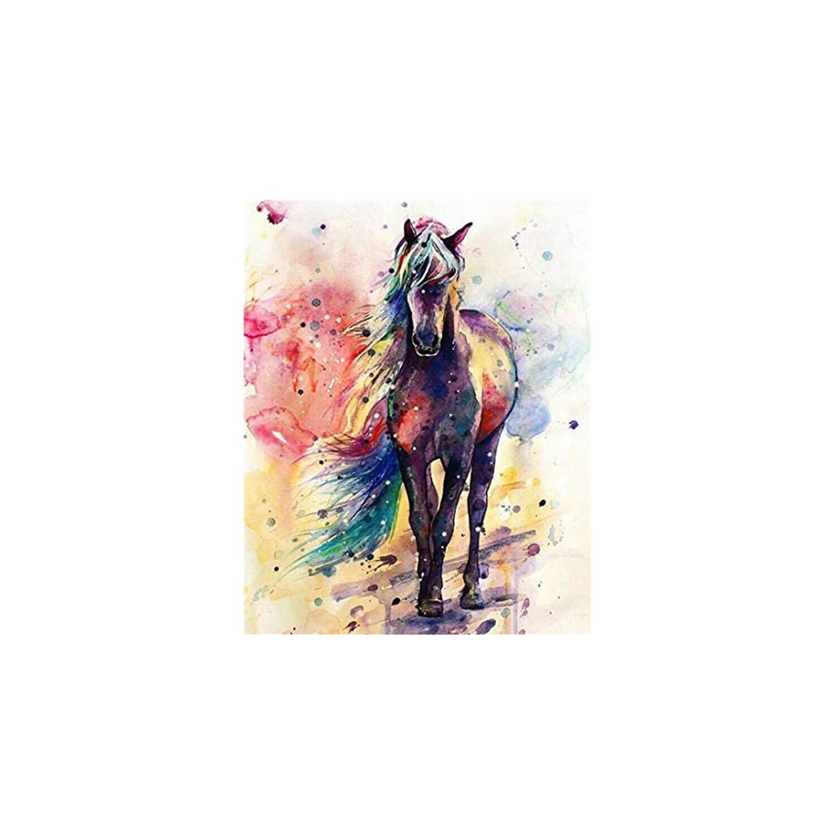 Zestaw kreatywny Norimpex malowanie po numerach - koń kolor malowany 40x50cm (NO-1005572)