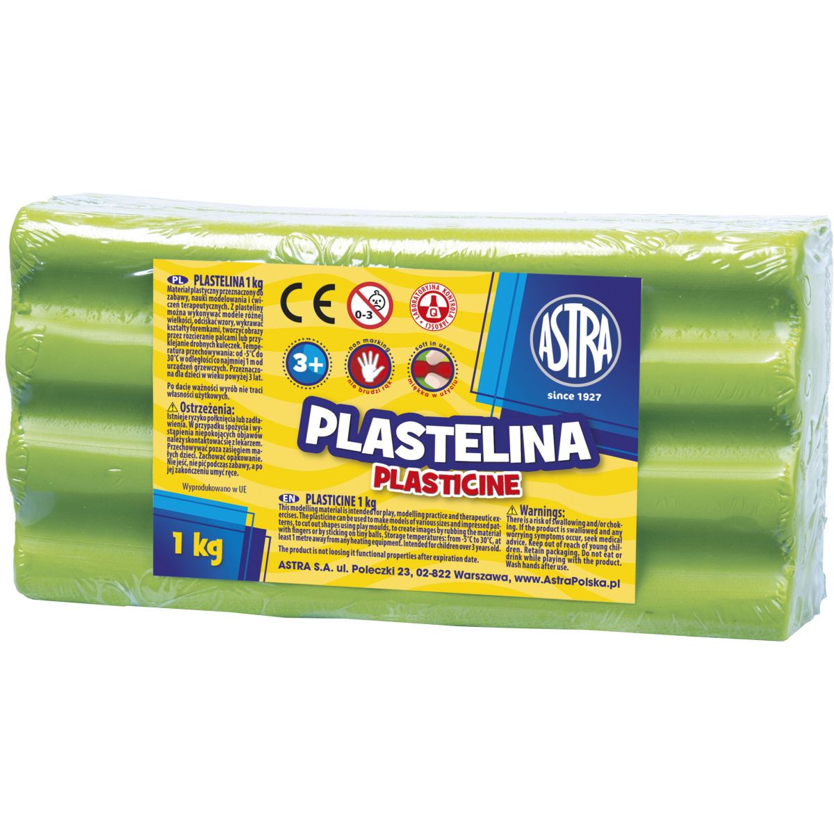 Plastelina Astra 1 kol. seledynowy 1000g (303111017)
