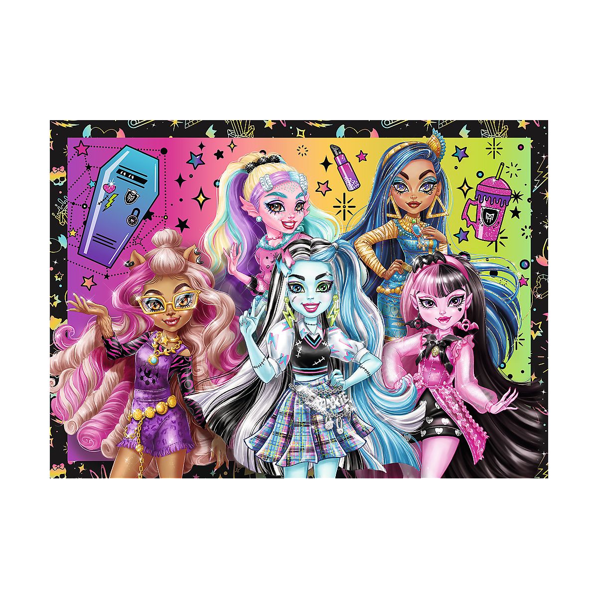 Puzzle Trefl Planeta Milo Elekryzujący dzień Monster High 4w1 el. (34655)