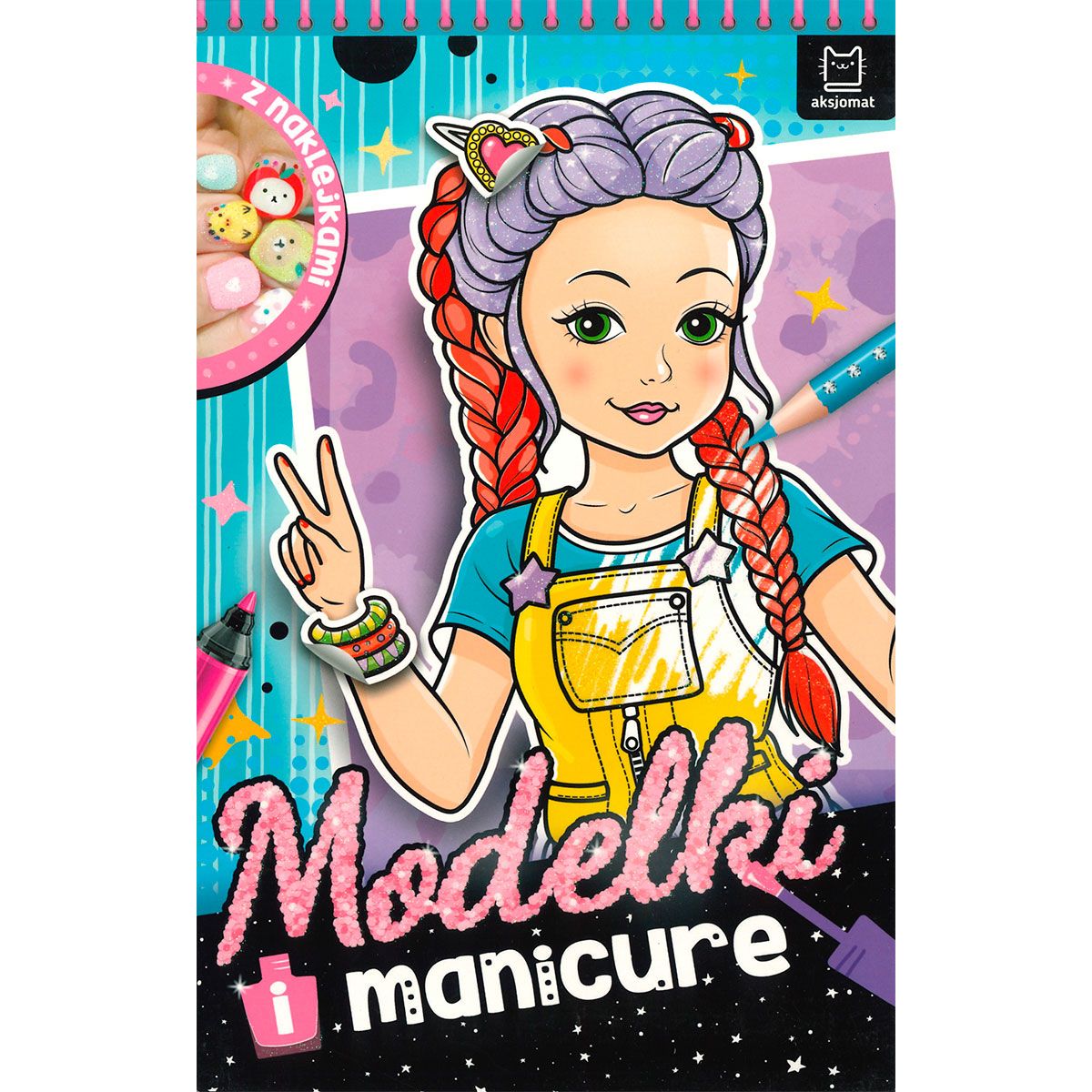 Książeczka edukacyjna Modelki i manicure. Z naklejkami Aksjomat