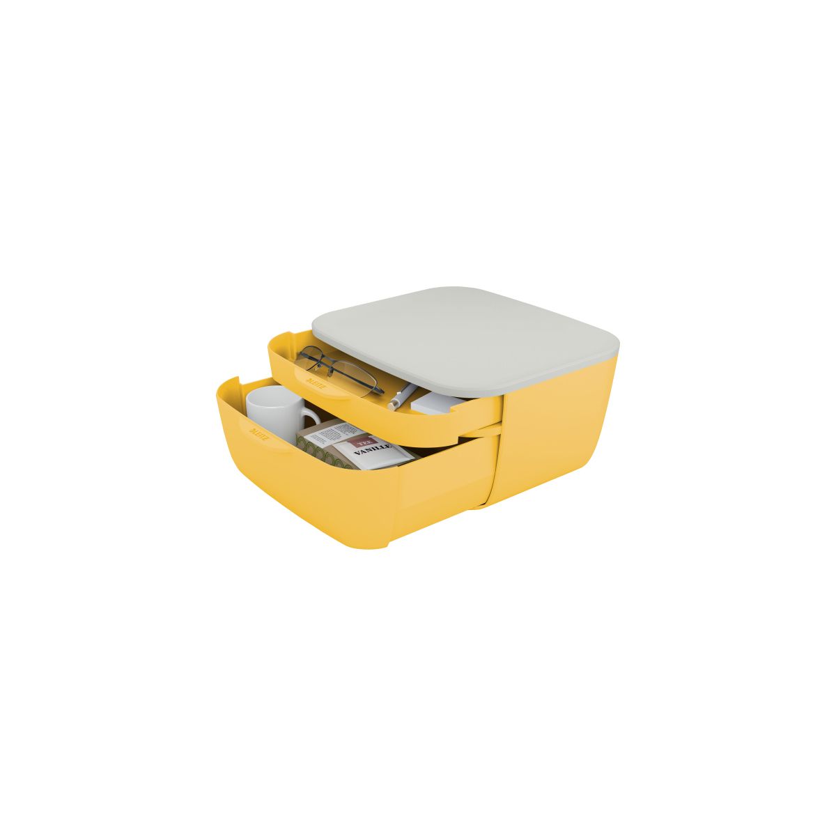 Pojemnik z szufladami Leitz Cosy żółty 2 szuflad [mm:] 143x275x250 (53570019)