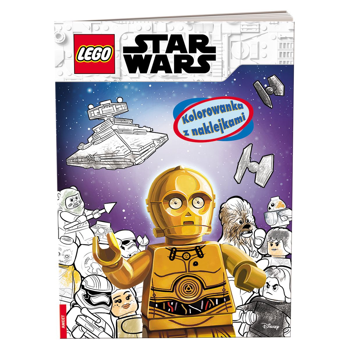 Książka dla dzieci LEGO® STAR WARS™. Kolorowanka z Naklejkami Ameet