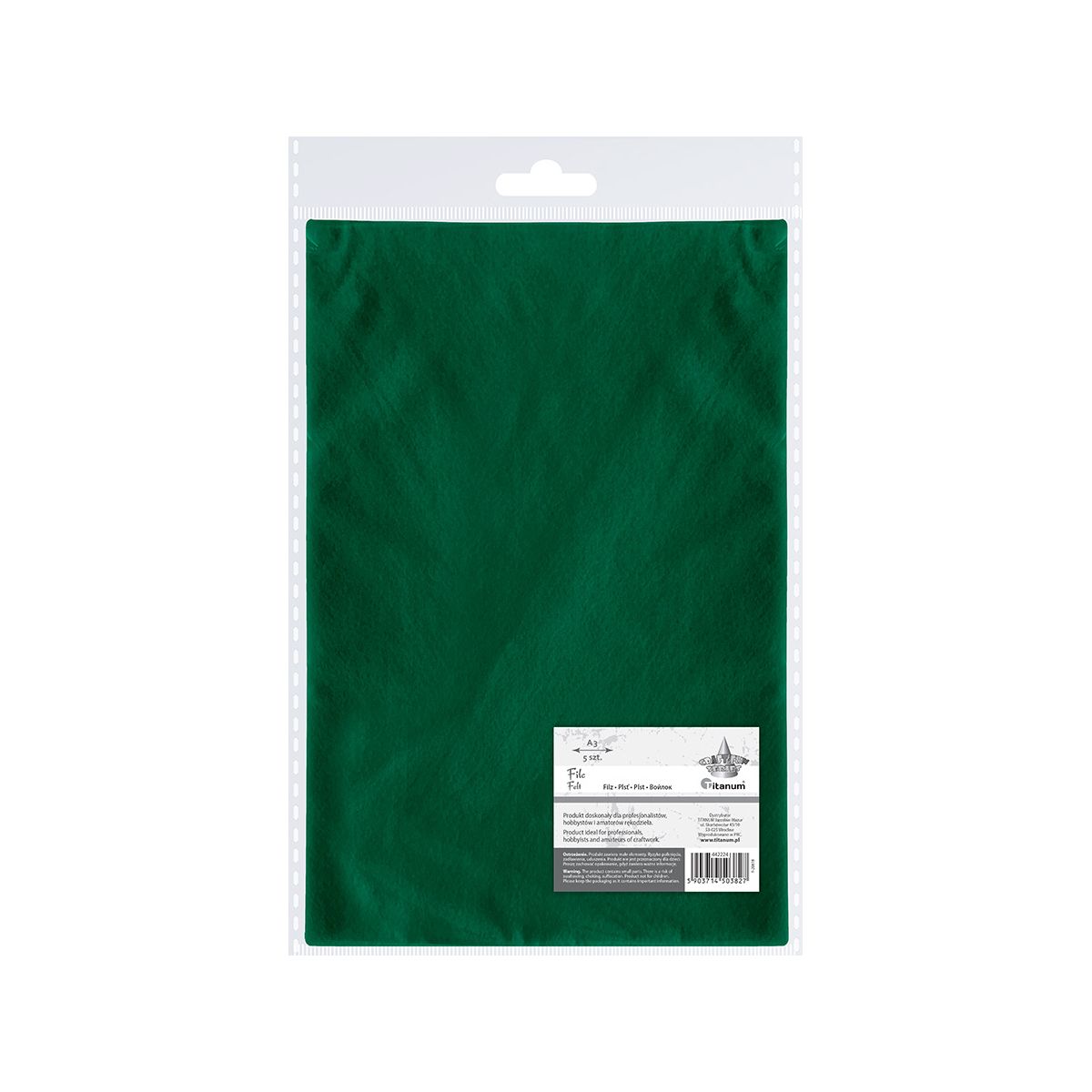 Filc Titanum Craft-Fun Series A3 kolor: zielony ciemny 5 ark. (F-20618)