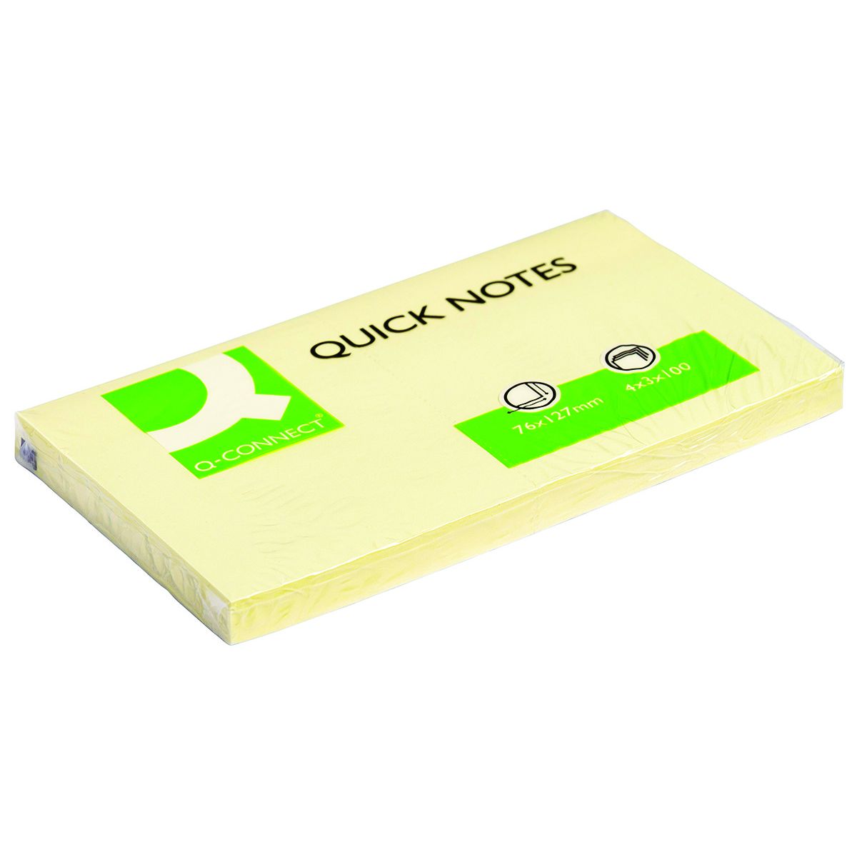 Notes samoprzylepny Q-Connect żółta jasna 100k [mm:] 127x76 (KF10503)