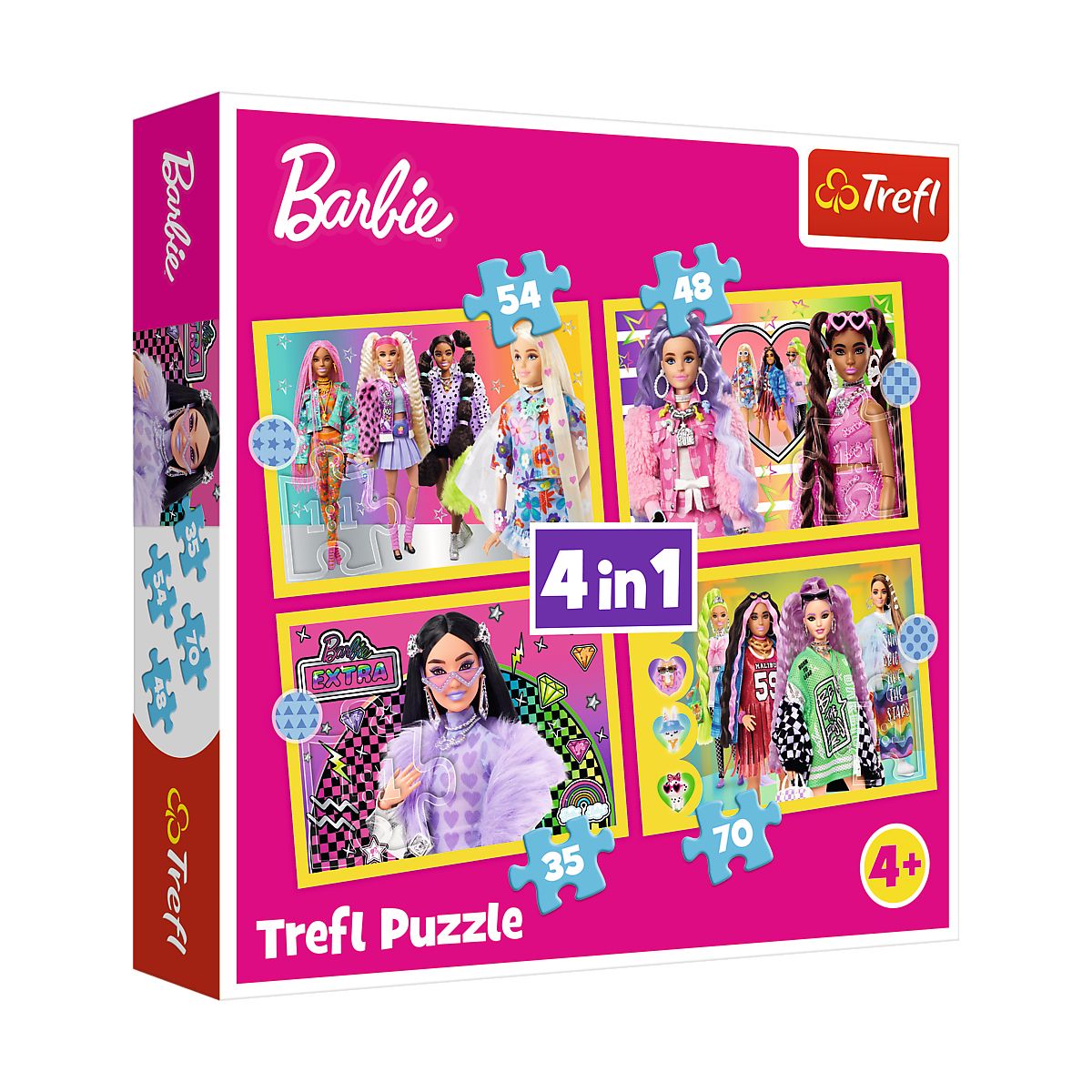 Puzzle Trefl Barbie 4w1 Wesoły świat Barbie 4w1 el. (34626)