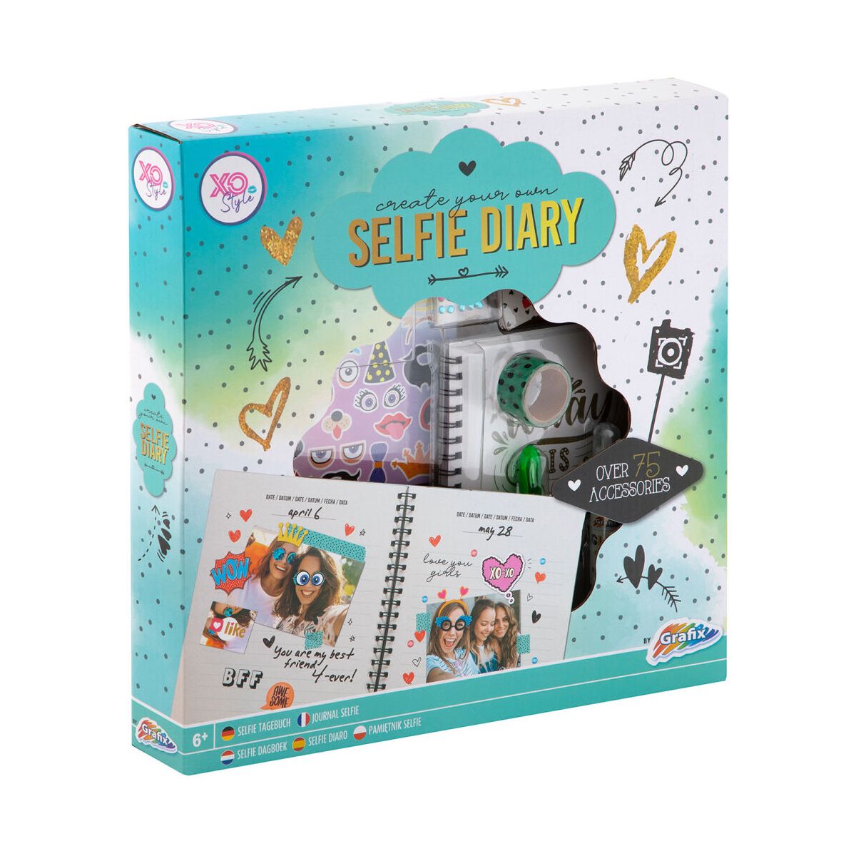 Zestaw kreatywny dla dzieci Stwórz własny pamiętnik na selfie Grafix (200048)