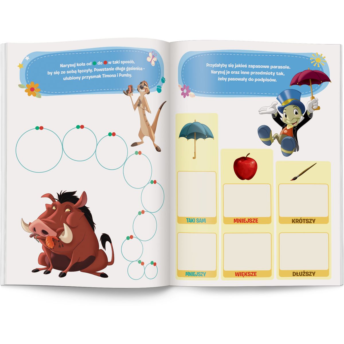 Książka dla dzieci Zadania do zmazywania Disney Uczy. Ameet