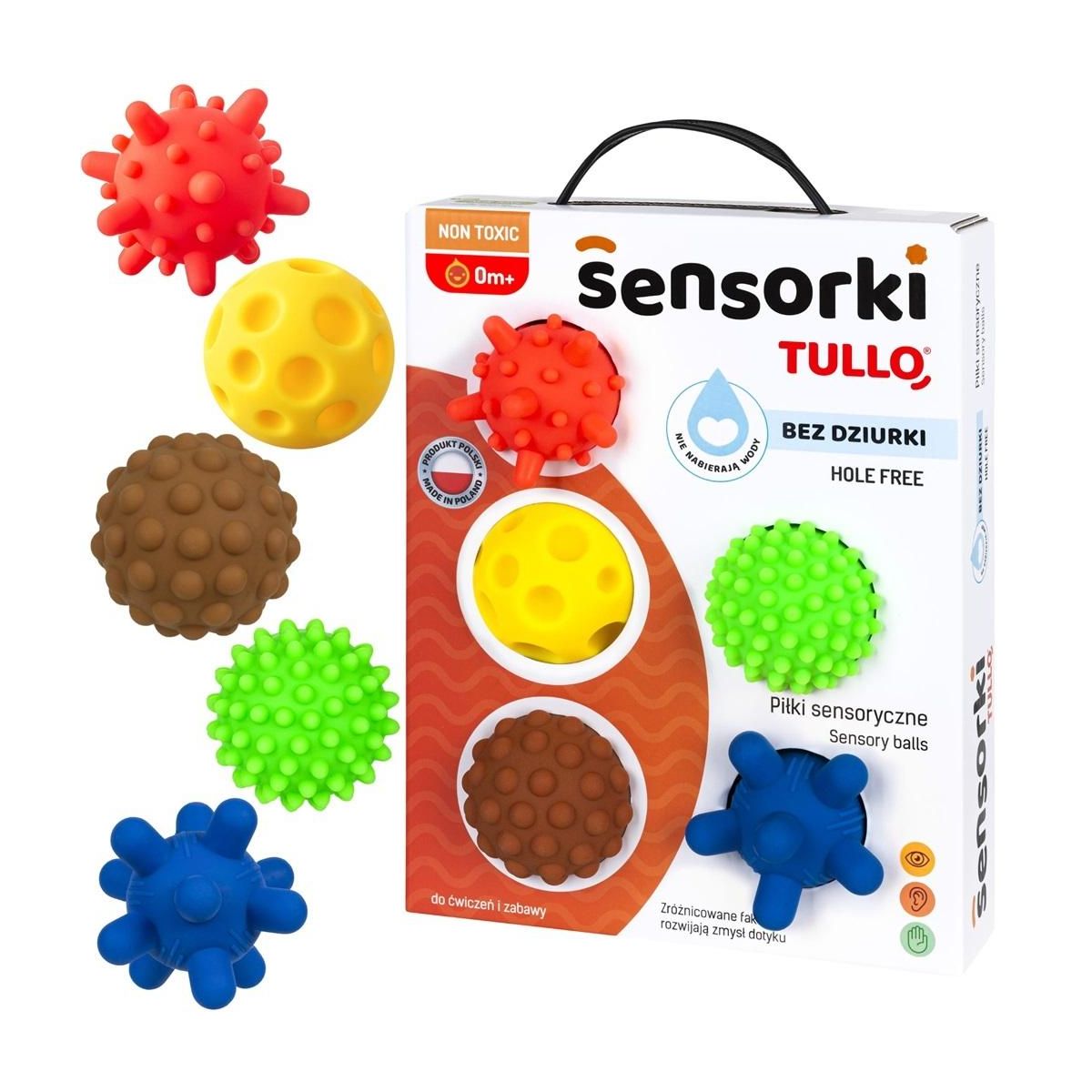 Piłeczka zestaw piłeczek sensorycznych 5szt. Tullo (417)