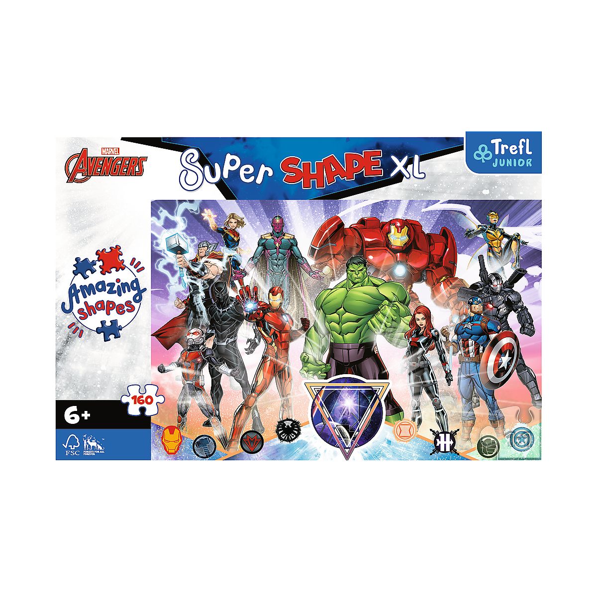 Puzzle Trefl Avengers XL Odwaga Avengers 160 el. (50023)