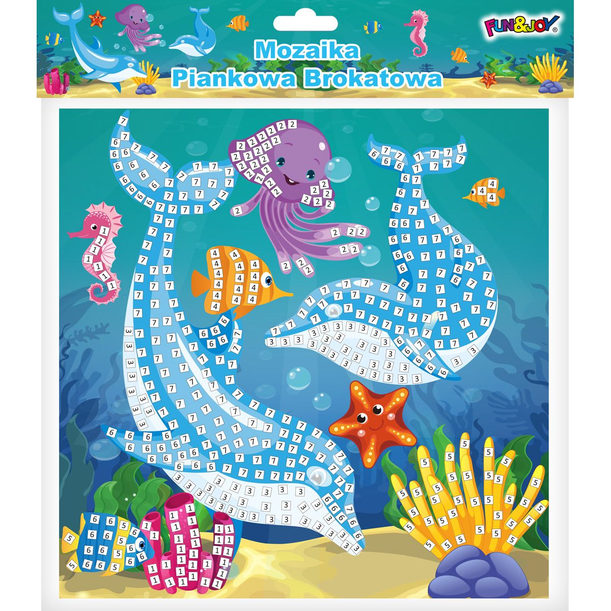 Mozaika Glitter DELFINY Fun&Joy (FJSR2202-8)