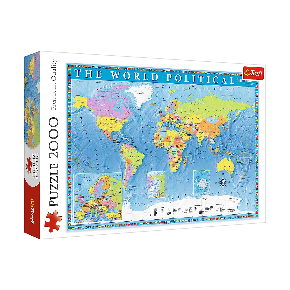 Puzzle Trefl Polityczna mapa świata 2000 el. (27099)