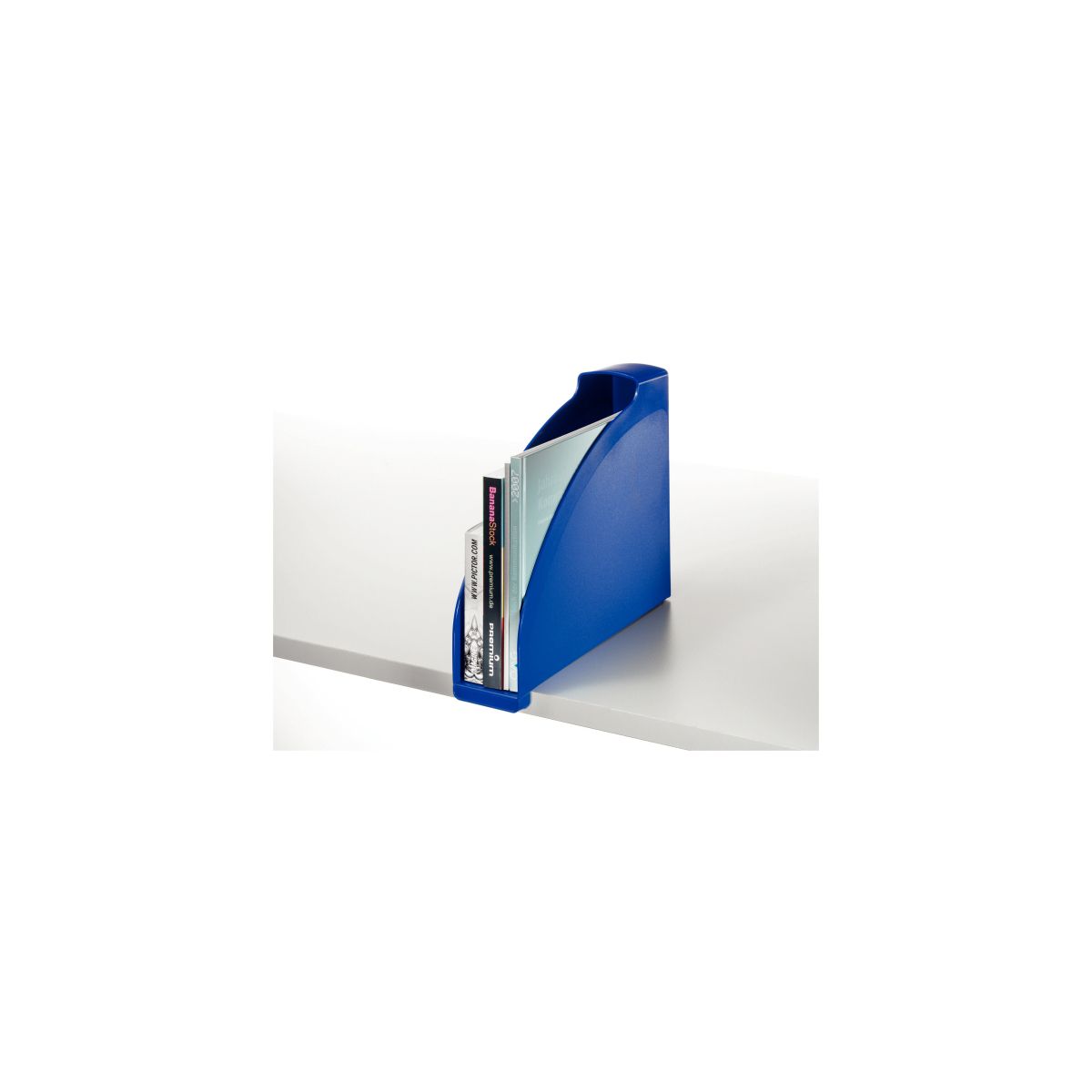 Pojemnik na dokumenty pionowy Plus A4 niebieski polistyren PS [mm:] 78x300x 278 Leitz (24760035)