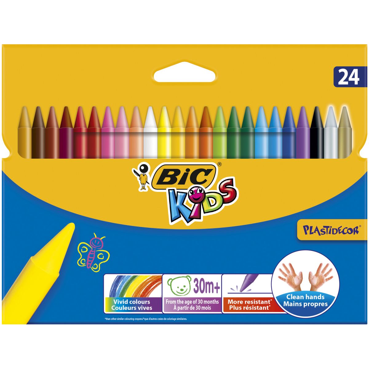 Kredki świecowe Bic Kids Plastidecor 24 kol 24 kol. (829772)