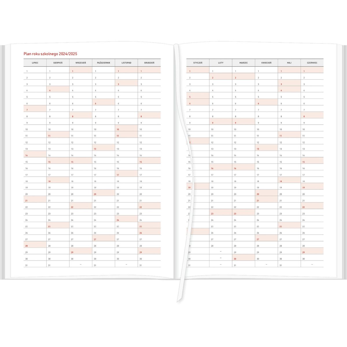 Kalendarz nauczyciela książkowy (terminarz) VIVELLA Wydawnictwo Wokół Nas 2024/2025 B5 tygodniowy B5 (B5TN066B-granat)