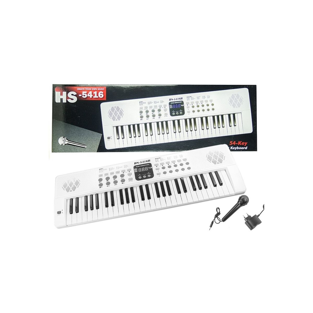 Organy Lean Elektryczne pianinko z mikrofonem USB (1277)