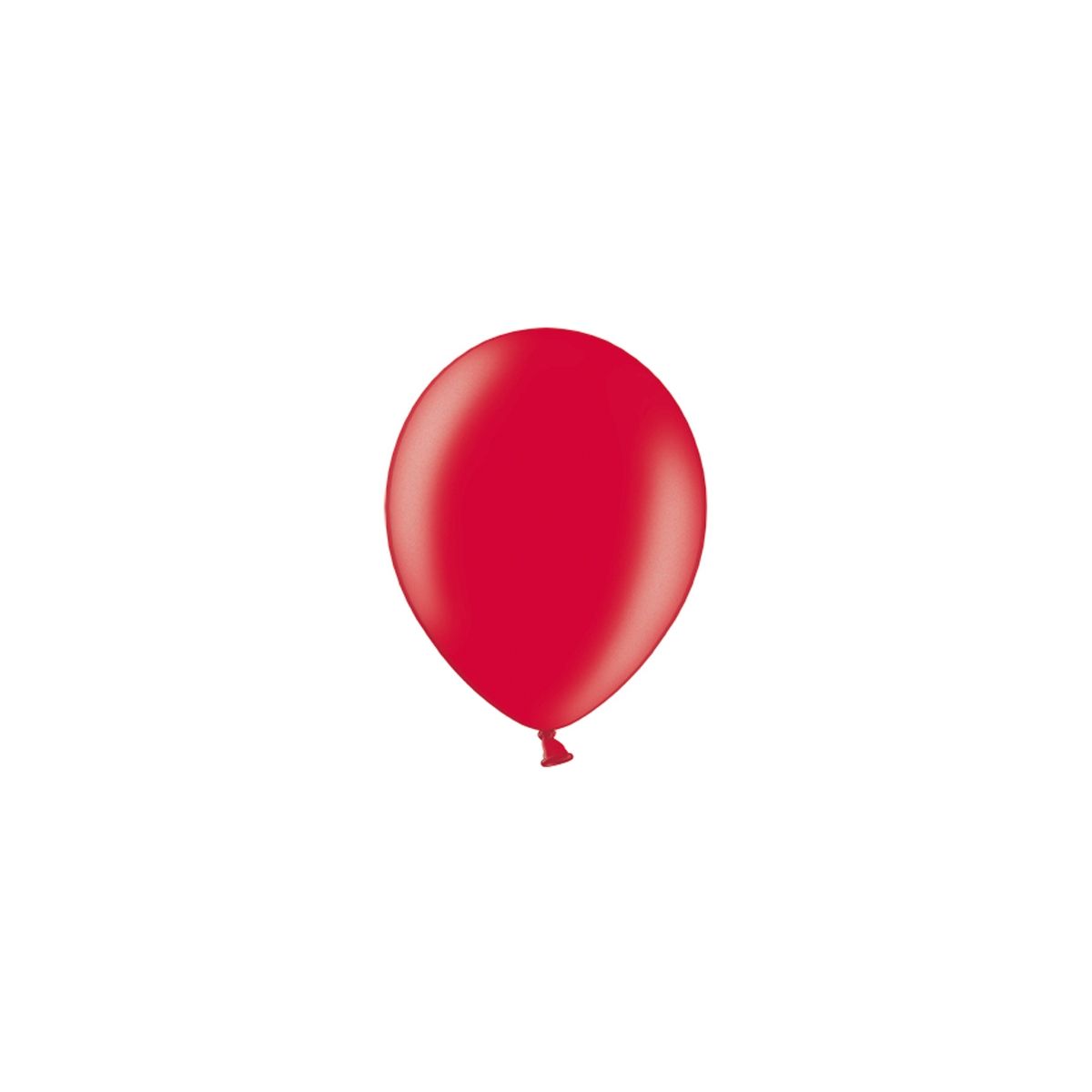 Balon gumowy Partydeco metalizowany 100 szt czerwony 100mm 12cal (080)