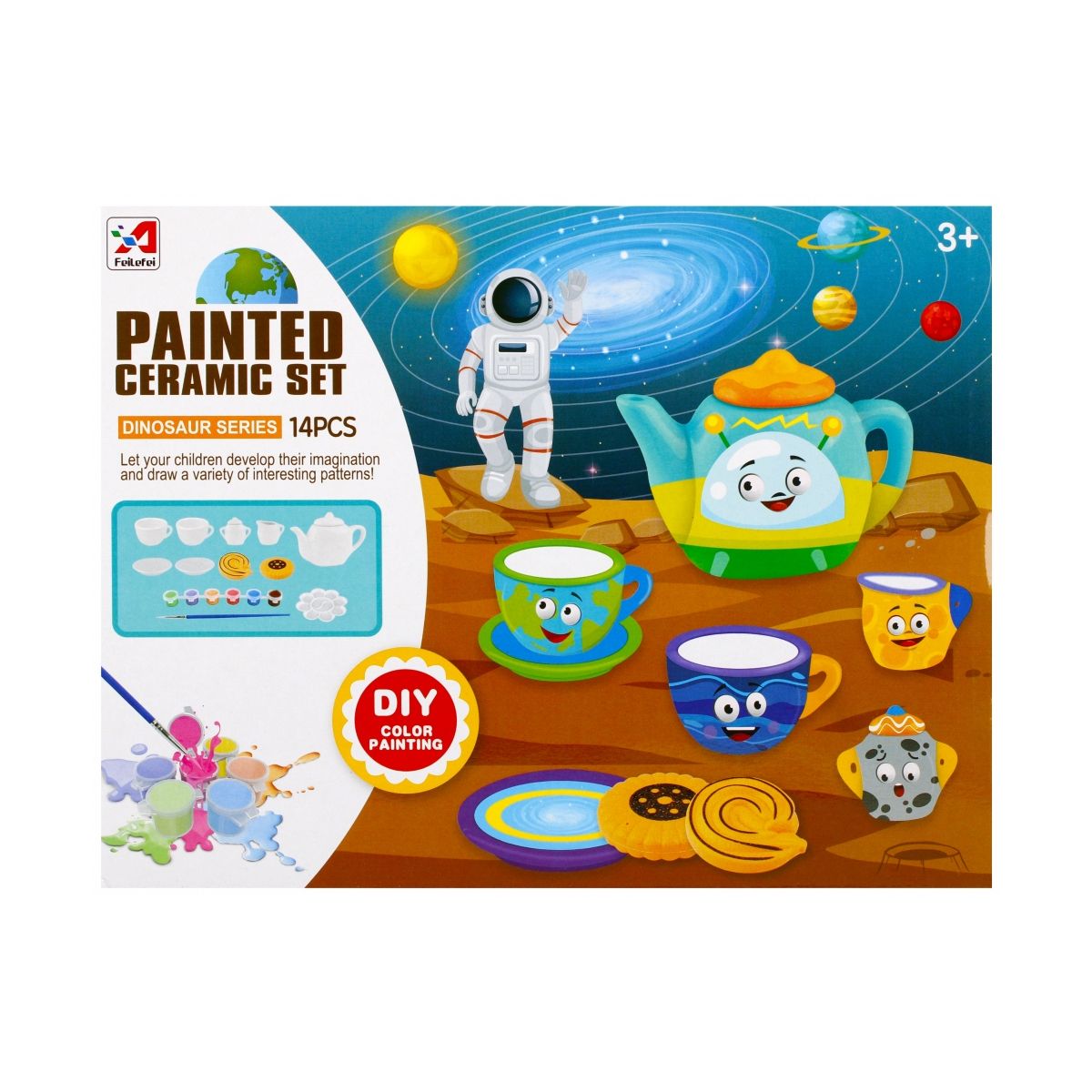 Zestaw kreatywny dla dzieci do malowania ceramika Kosmos Mega Creative (511578)