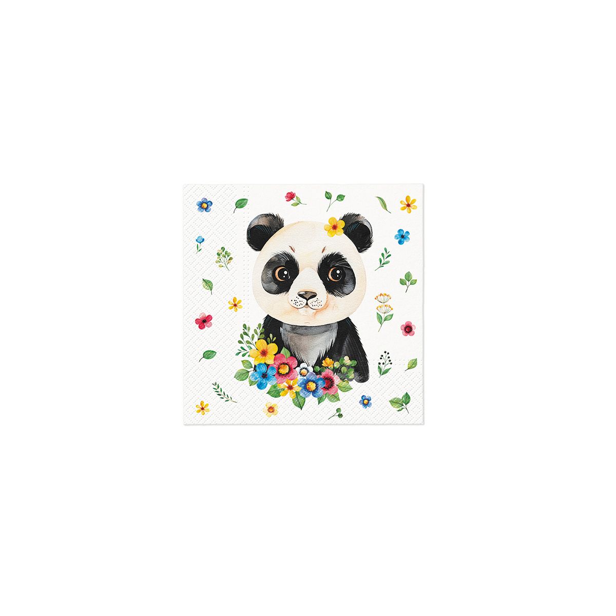 Serwetki Paw Lunch Floral Panda mix nadruk bibuła [mm:] 330x330 (SDL136900)