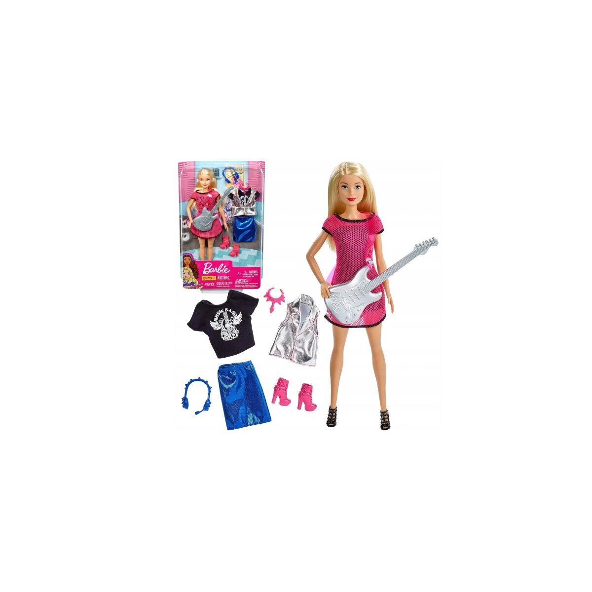 Lalka Rock star Muzyczna Kariera Barbie (GDJ34)