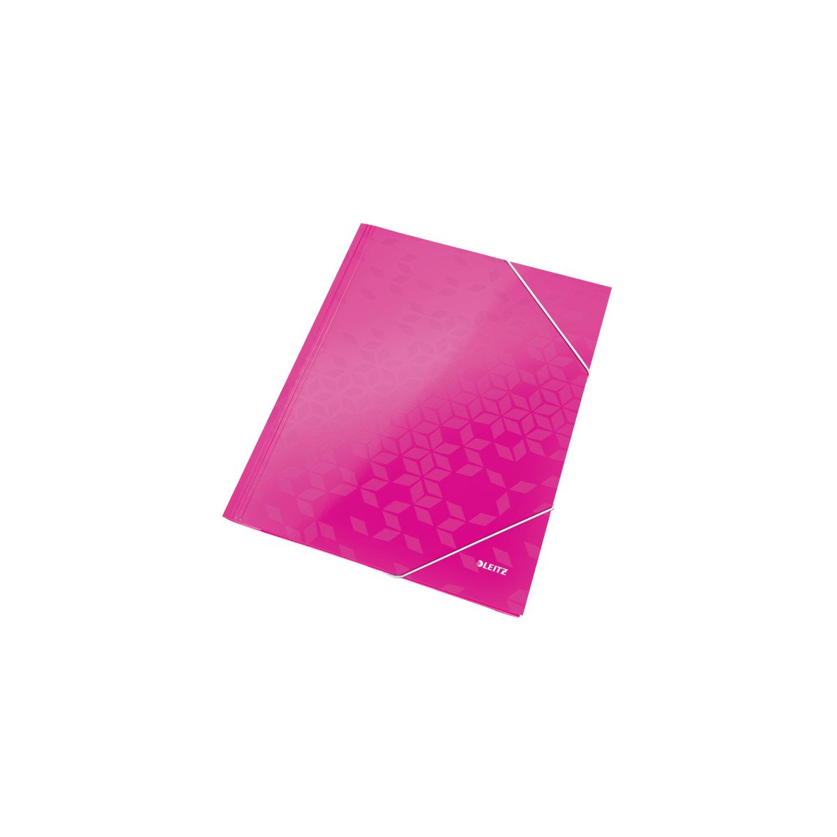 Teczka kartonowa na gumkę WOW A4 różowy metaliczny 80g Leitz (39820023)