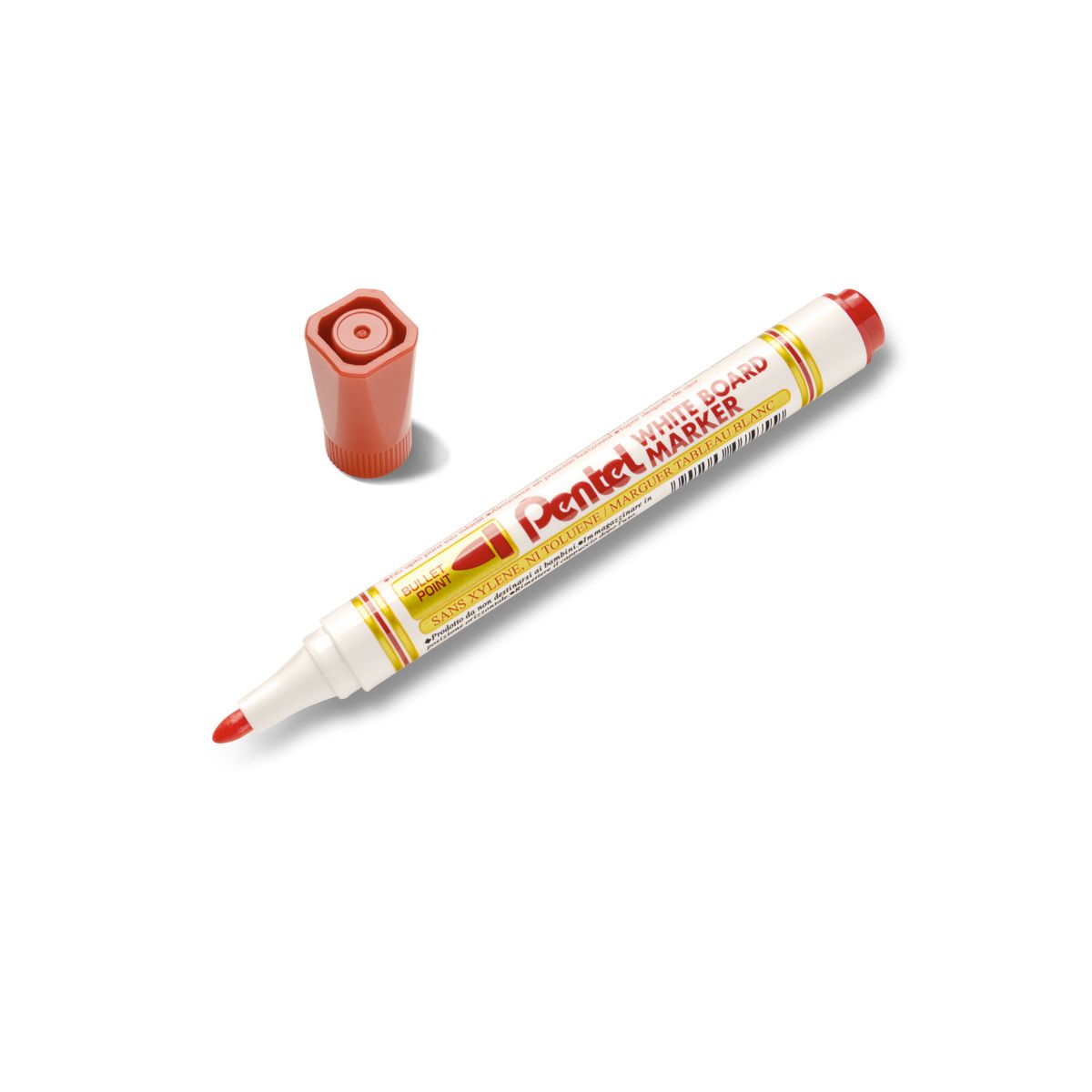 Marker suchościeralny Pentel, czerwony 1,9mm okrągła końcówka