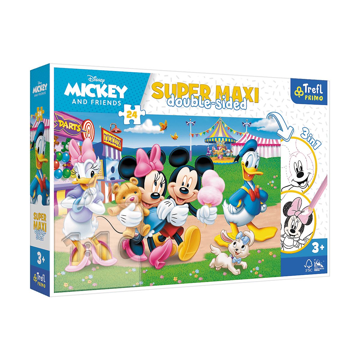 Puzzle Trefl Disney Standard Super maxi Mickey w wesołym miasteczku 24 el. (41005)