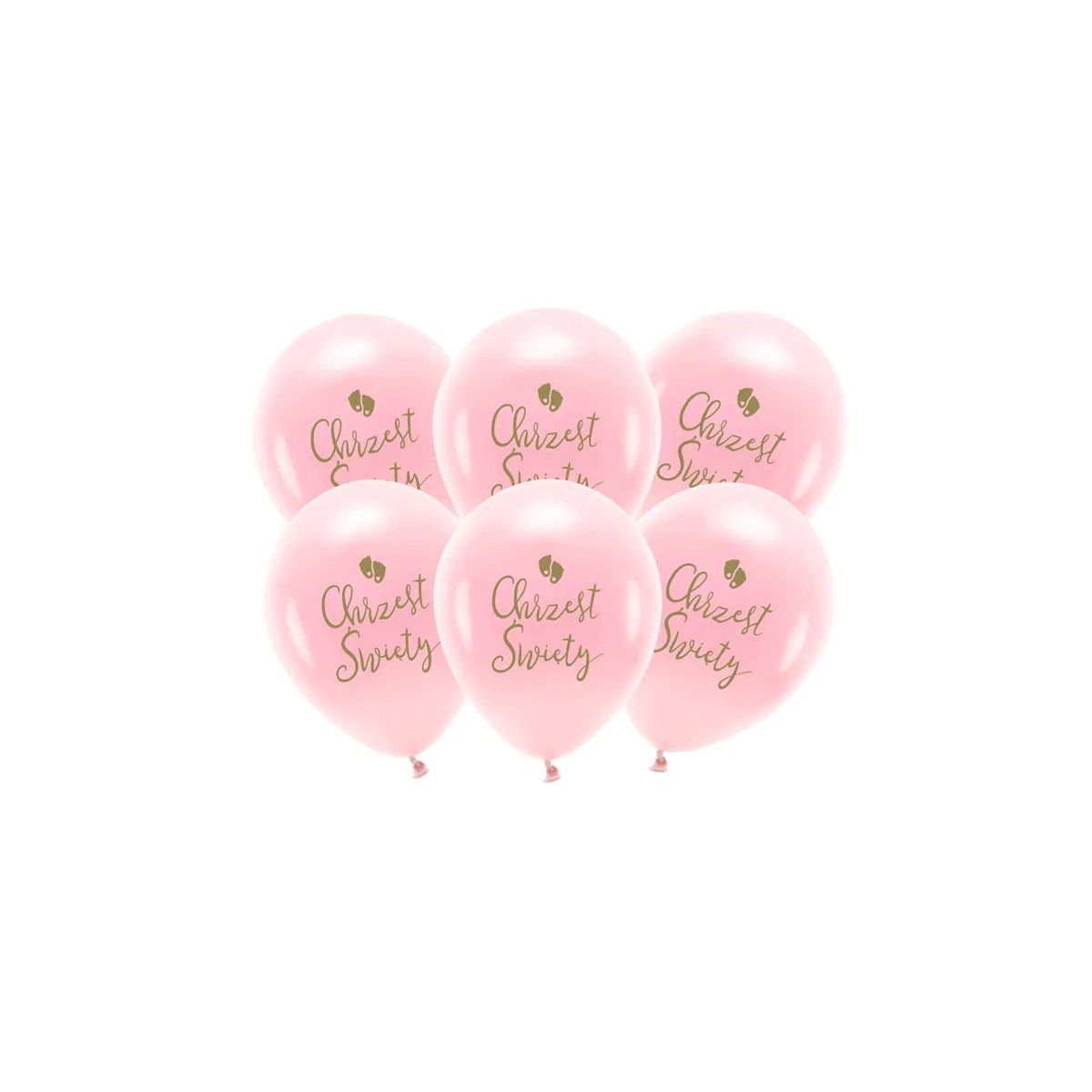 Balon gumowy Partydeco Eco Chrzest Święty różowy 330mm (ECO33P-204-081RM-6)