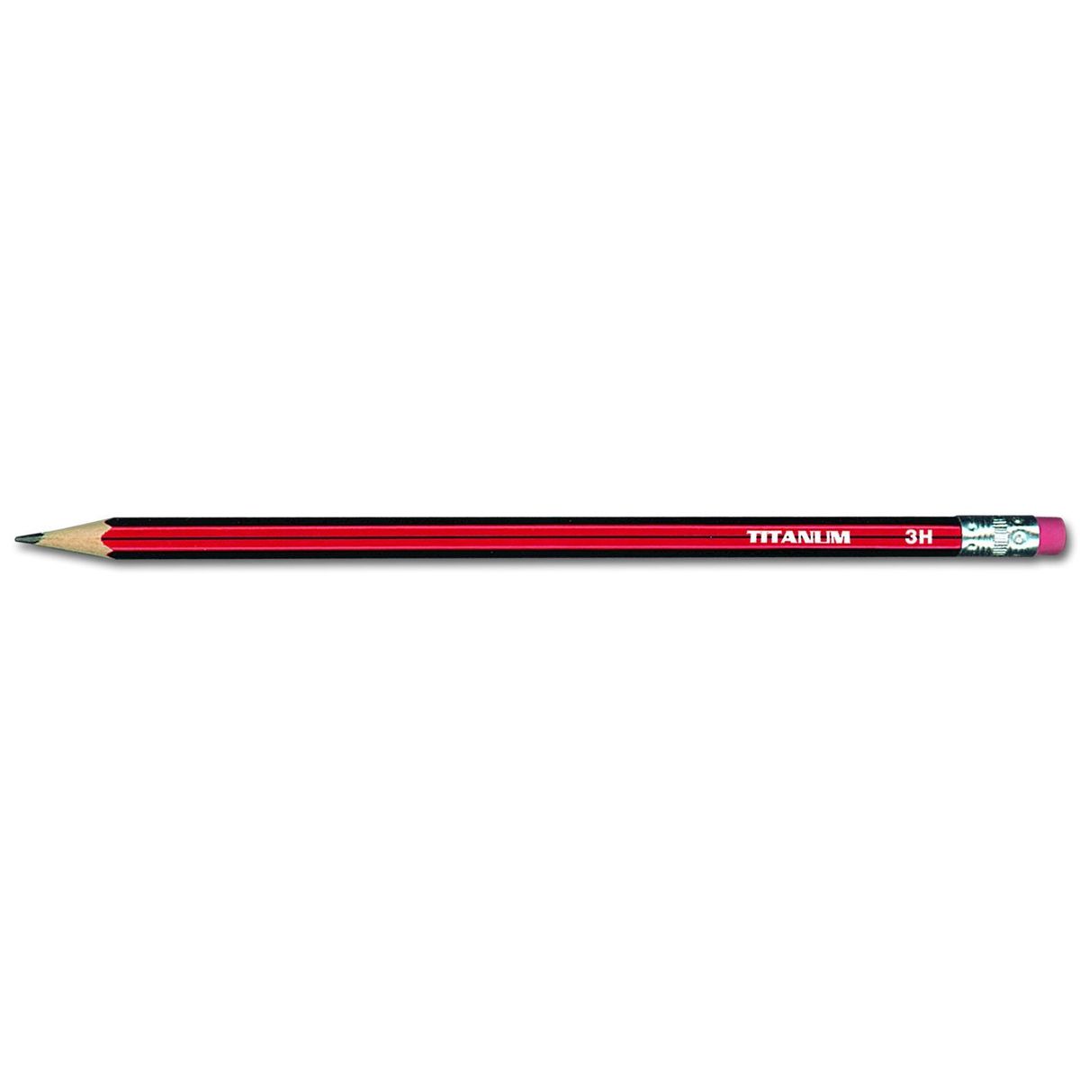 Ołówek techniczny Titanum 3H z gumką 12 szt.