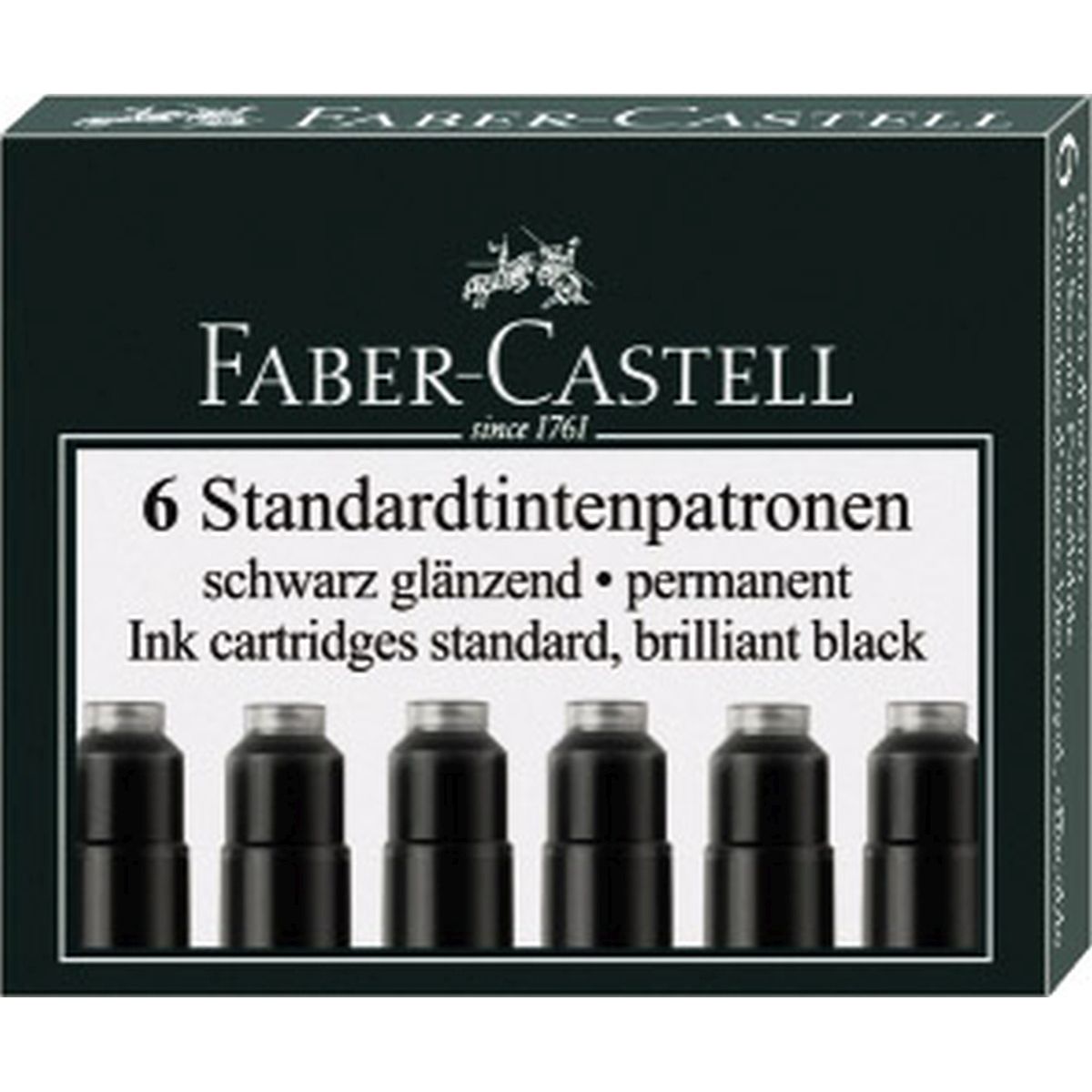 Naboje krótkie Faber Castell czarny (fc185507)