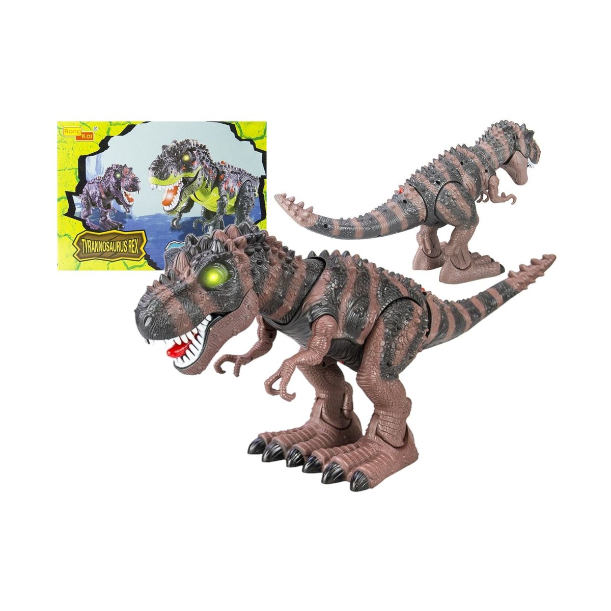 Figurka Lean Dinozaur Na Baterie Tyranozaur Rex Chodzący Brązowy (361)
