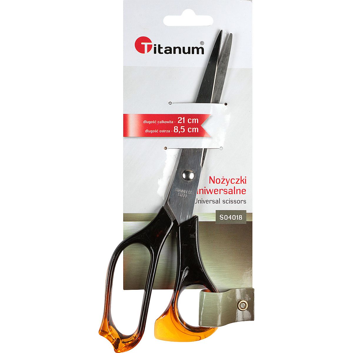 Nożyczki Titanum bursztynowe 21cm (S04018)