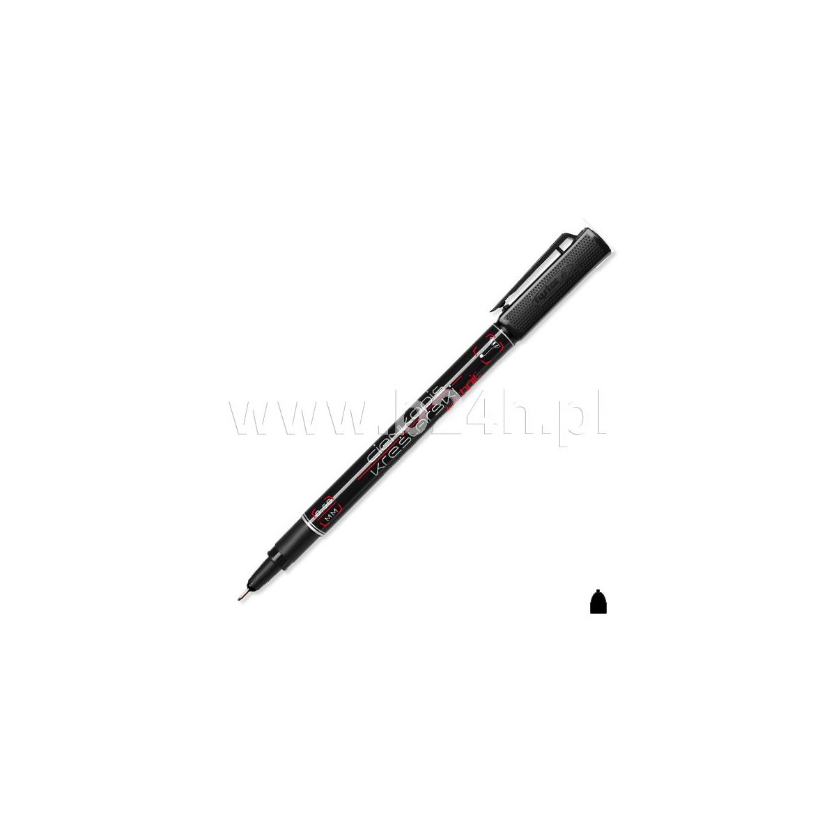 Cienkopis kreślarski Rystor, czarny 0,6mm 1kol. (403-060)