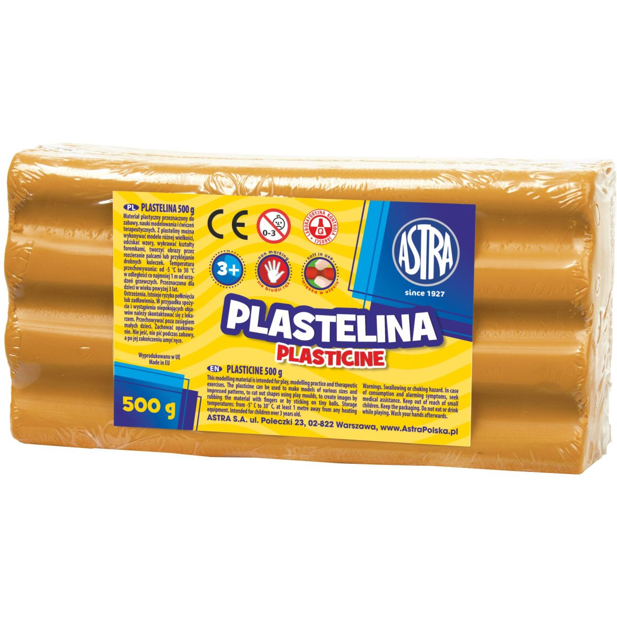 Plastelina Astra 1 kol. pomarańczowa 500g