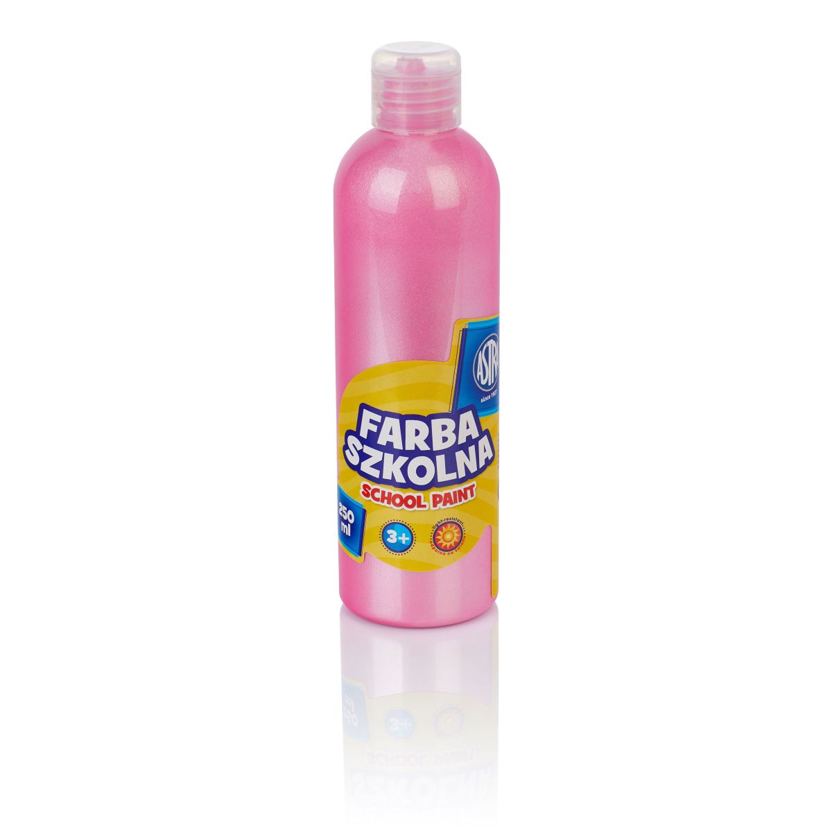 Farby plakatowe Astra szkolne kolor: różowy 250ml 1 kolor.