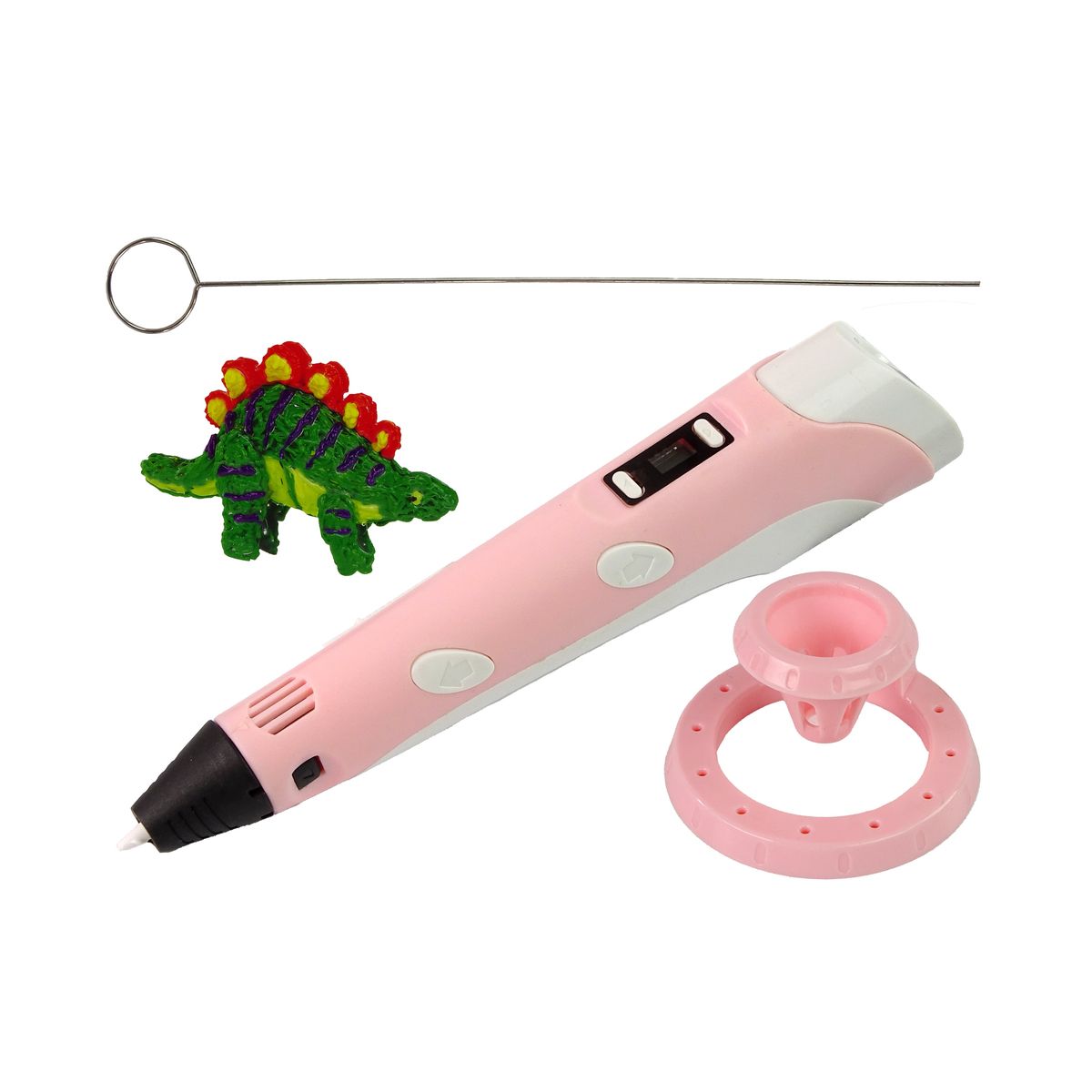 Zestaw kreatywny dla dzieci Profesjonalny Długopis 3D Drukarka Pen Wkłady Szablony Różowy Lean (13504)