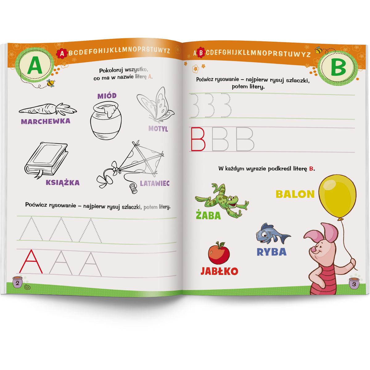 Książka dla dzieci Disney Uczy. Zeszyt ćwiczeń. Litery Ameet (UDZ 9301)