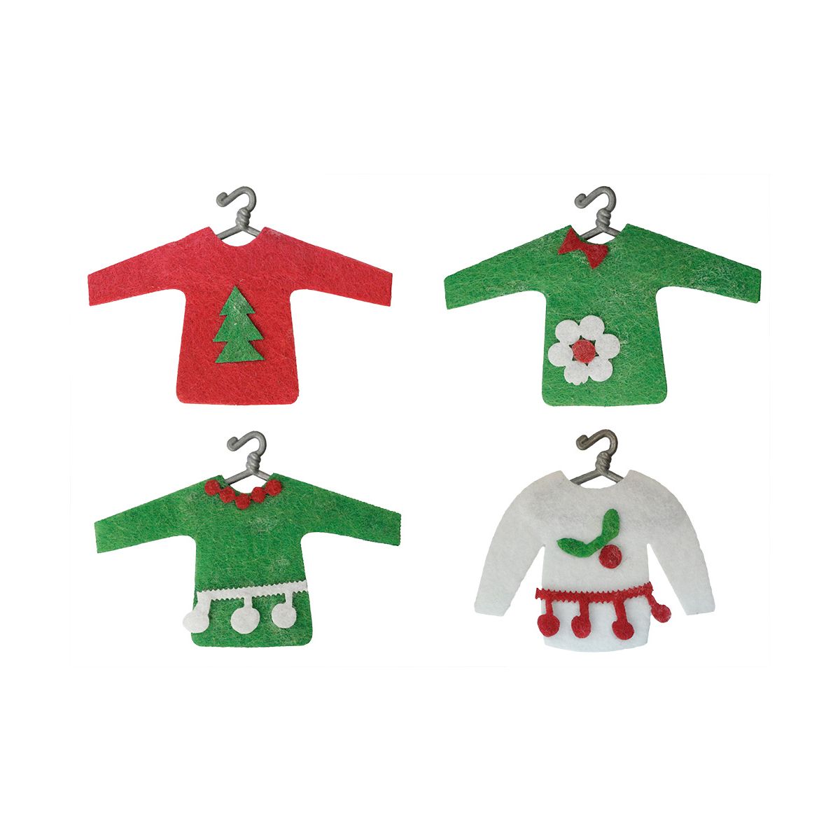 Ozdoba filcowa Titanum Craft-Fun Series świąteczne sweterki na wieszakach (921115)
